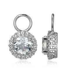 White Topaz Silver Earrings