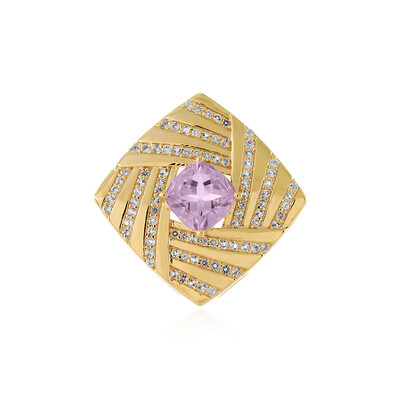 Rose de France Amethyst Silver Pendant (MONOSONO COLLECTION)