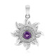 Siberian Amethyst Silver Pendant