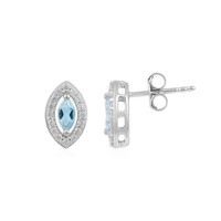 Aquamarine Silver Earrings