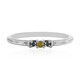 I3 Yellow Diamond Silver Ring