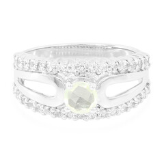 Prehnite Silver Ring