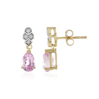 9K Kunzite Gold Earrings