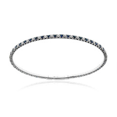 14K Ceylon Blue Sapphire Gold Bangle (CIRARI)