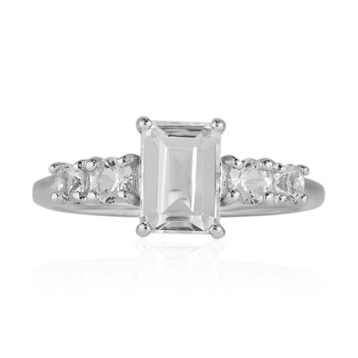 White Topaz Silver Ring