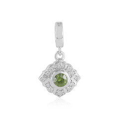 Ceylon Green Zircon Silver Pendant