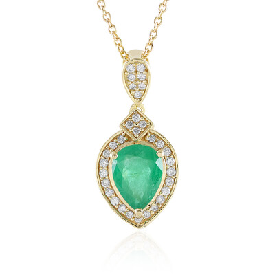 14K Brazilian Emerald Gold Necklace (AMAYANI)