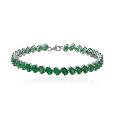 Zambian Emerald Silver Bracelet