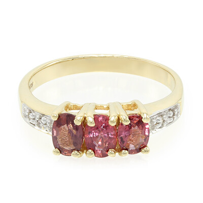 10K Unheated Padparadscha Sapphire Gold Ring