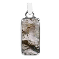 Java moss agate Silver Pendant