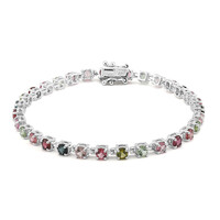 Fancy Tourmaline Silver Bracelet