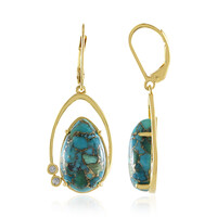 Mojave Blue Copper Turquoise Silver Earrings (Faszination Türkis)