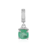 Russian Emerald Silver Pendant