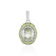 Green Amethyst Silver Pendant