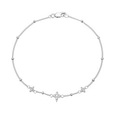 White Topaz Silver Bracelet