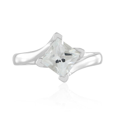 White Topaz Silver Ring