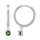 Russian Diopside Silver Earrings