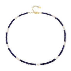 Madagascar Blue Sapphire Silver Necklace (Riya)