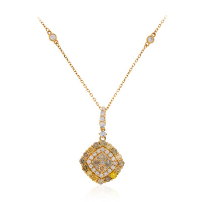 14K SI2 Fancy Diamond Gold Necklace (CIRARI)