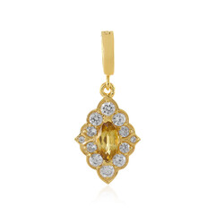 Yellow Zircon Silver Pendant