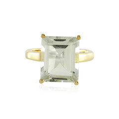 Green Amethyst Silver Ring