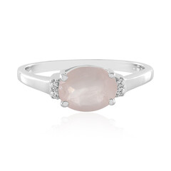 Rose Quartz Silver Ring