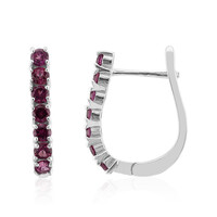 Rhodolite Silver Earrings