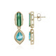 9K Benedito Green Tourmaline Gold Earrings (Adela Gold)