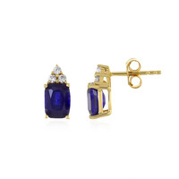 Madagascar Blue Sapphire Silver Earrings