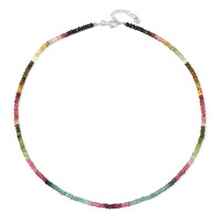 Fancy Tourmaline Silver Necklace