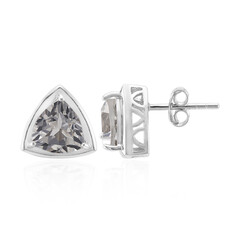 White Topaz Silver Earrings