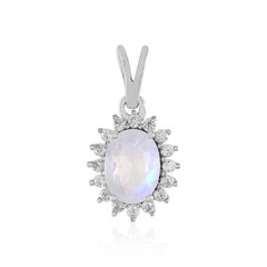 Rainbow Moonstone Silver Pendant