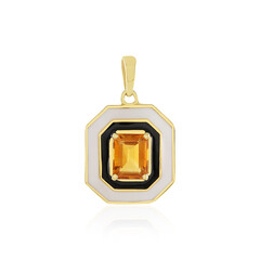 Madeira Citrine Silver Pendant