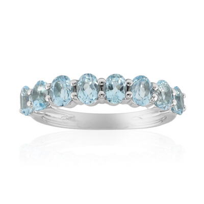 Sky Blue Topaz Silver Ring