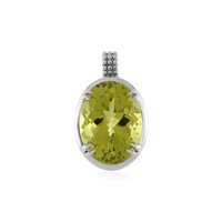 Lemon Quartz Silver Pendant