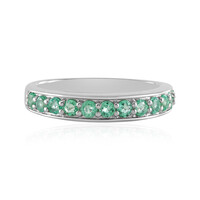 Colombian Emerald Silver Ring