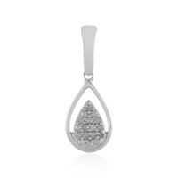 I4 (J) Diamond Silver Pendant