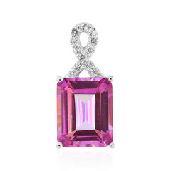 Anniversary Topaz Silver Pendant