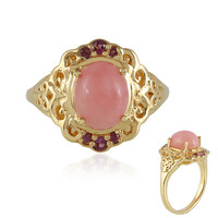 Pink Opal Silver Ring