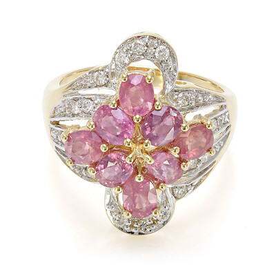 18K Unheated Padparadscha Sapphire Gold Ring (AMAYANI)