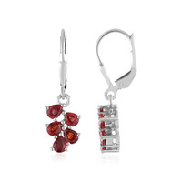 Tanzanian Ruby Silver Earrings