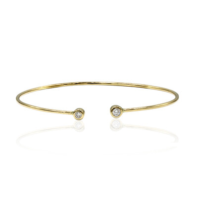 14K IF (D) Diamond Gold Bangle (Annette)