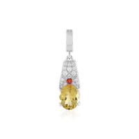 Yellow Beryl Silver Pendant