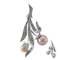 Ming Pearl Silver Brooch (Annette classic)