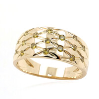 9K SI2 Yellow Diamond Gold Ring