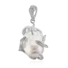 White Freshwater Pearl Silver Pendant (TPC)