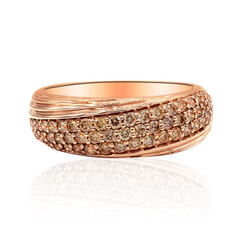 9K SI1 Argyle Rose De France Diamond Gold Ring