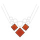 Orange Agate Silver Necklace