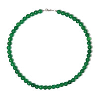 Green Onyx Silver Necklace