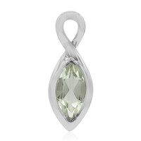 Green Amethyst Silver Pendant